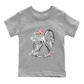 Sneaker match tees – Sneaker Tees To Match Air Jordan 8 Bunny Shoes Air Jordan 8 Bunny White and True Red – Neon Angel Kids T-Shirt Heather Grey 2