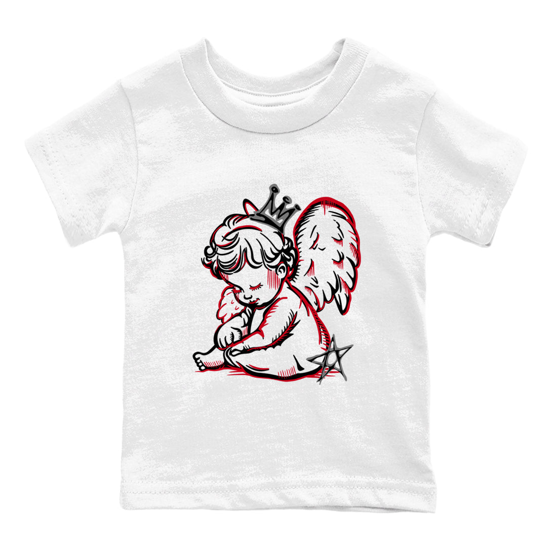 Sneaker match tees – Sneaker Tees To Match Air Jordan 8 Bunny Shoes Air Jordan 8 Bunny White and True Red – Neon Angel Kids T-Shirt White 2