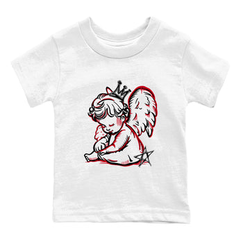 Sneaker match tees – Sneaker Tees To Match Air Jordan 8 Bunny Shoes Air Jordan 8 Bunny White and True Red – Neon Angel Kids T-Shirt White 2