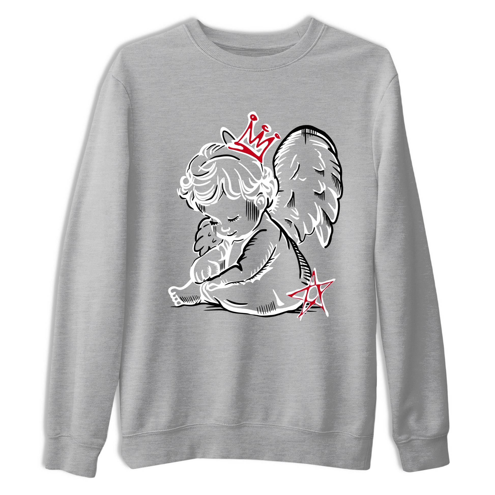 Sneaker match tees – Sneaker Tees To Match Air Jordan 8 Bunny Shoes Air Jordan 8 Bunny White and True Red – Neon Angel Tee Heather Grey 2