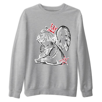 Sneaker match tees – Sneaker Tees To Match Air Jordan 8 Bunny Shoes Air Jordan 8 Bunny White and True Red – Neon Angel Tee Heather Grey 2