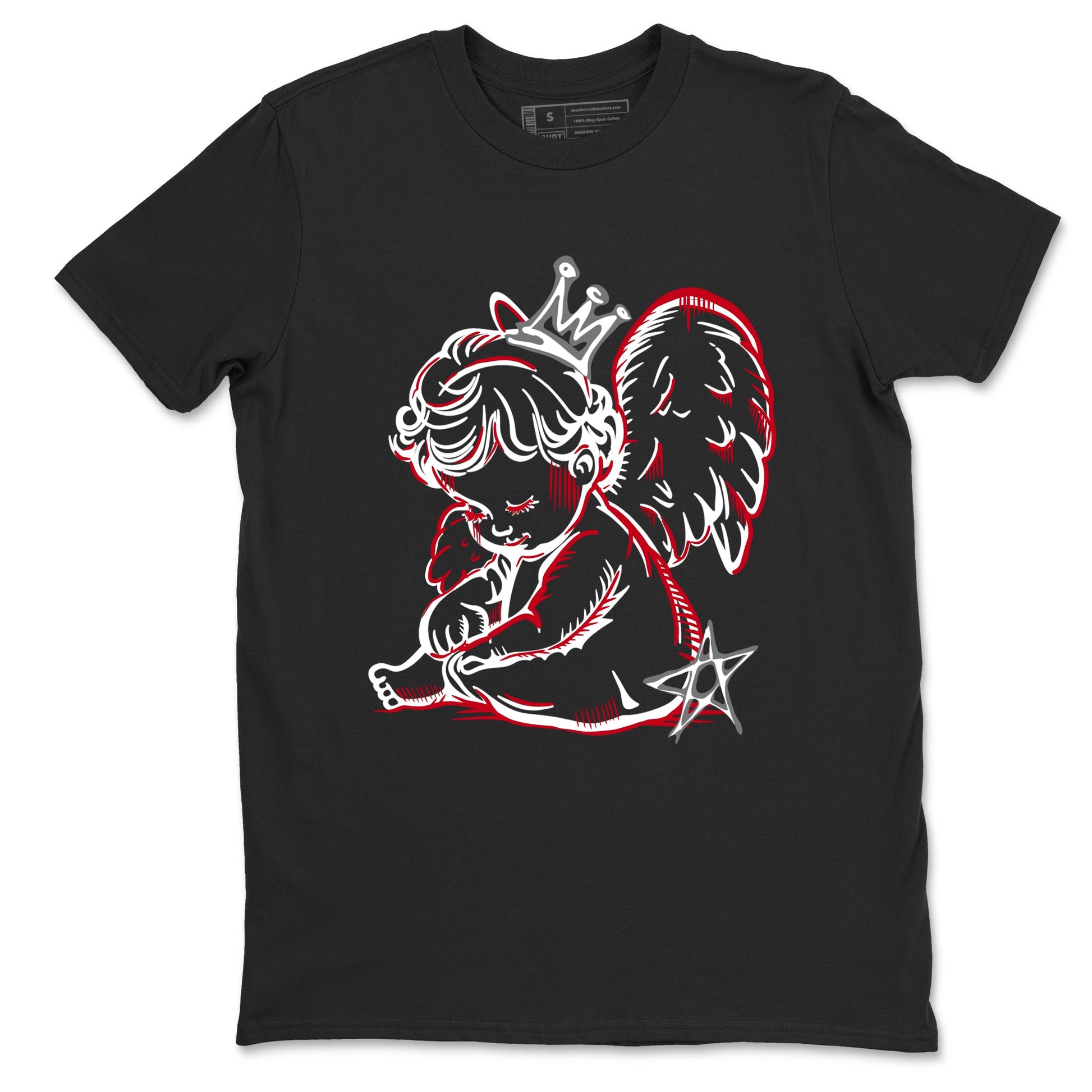 Sneaker match tees – Sneaker Tees To Match Air Jordan 8 Bunny Shoes Air Jordan 8 Bunny White and True Red – Neon Angel Tee Black 2
