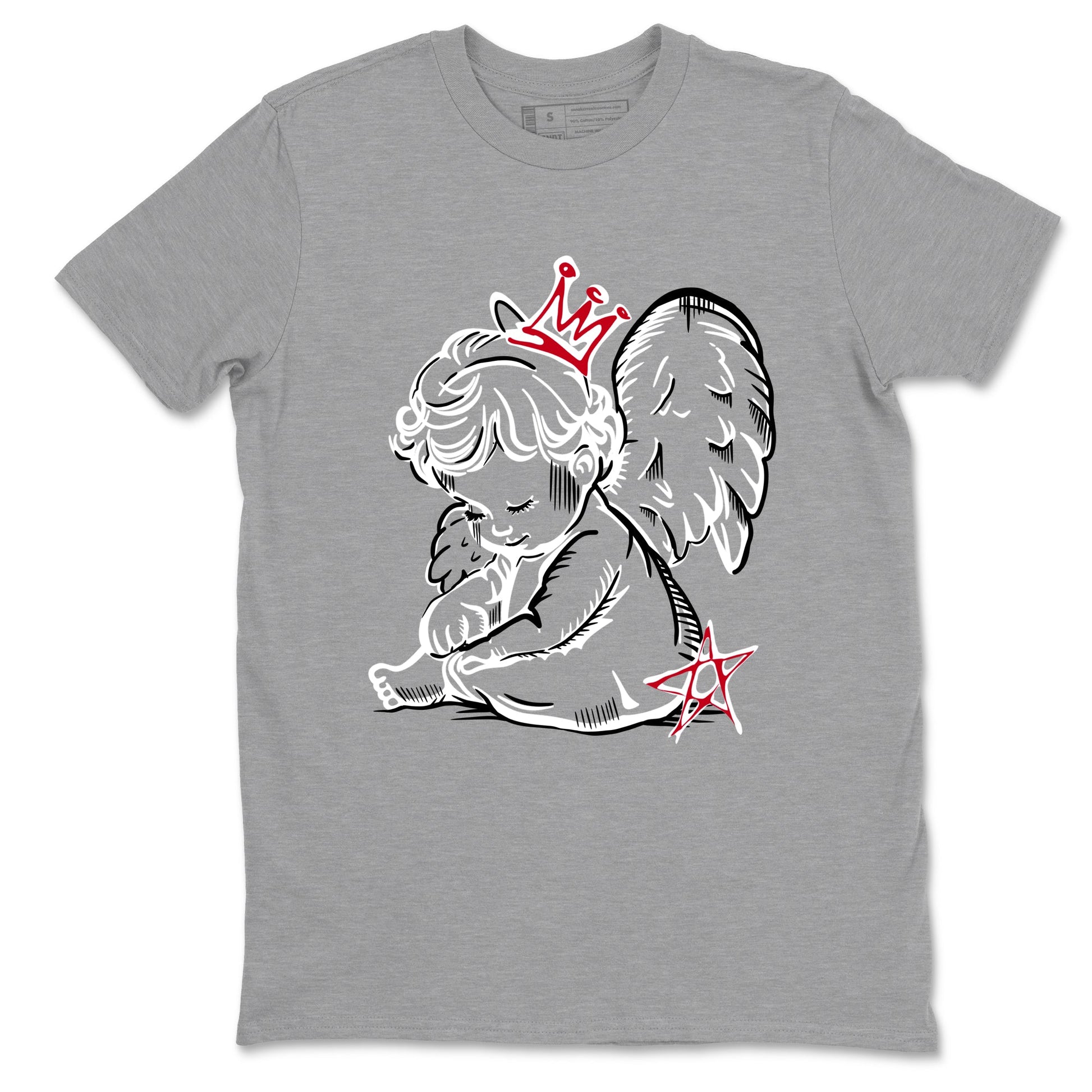 Sneaker match tees – Sneaker Tees To Match Air Jordan 8 Bunny Shoes Air Jordan 8 Bunny White and True Red – Neon Angel Tee Heather Grey 2