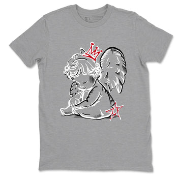Sneaker match tees – Sneaker Tees To Match Air Jordan 8 Bunny Shoes Air Jordan 8 Bunny White and True Red – Neon Angel Tee Heather Grey 2