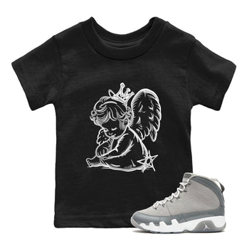 9s Cool Grey shirts to match jordans Neon Angel sneaker match tees Air Jordan 9 Retro Cool Grey match shoes to clothes SNRT Sneaker Tees Youth Baby Black 1 tee