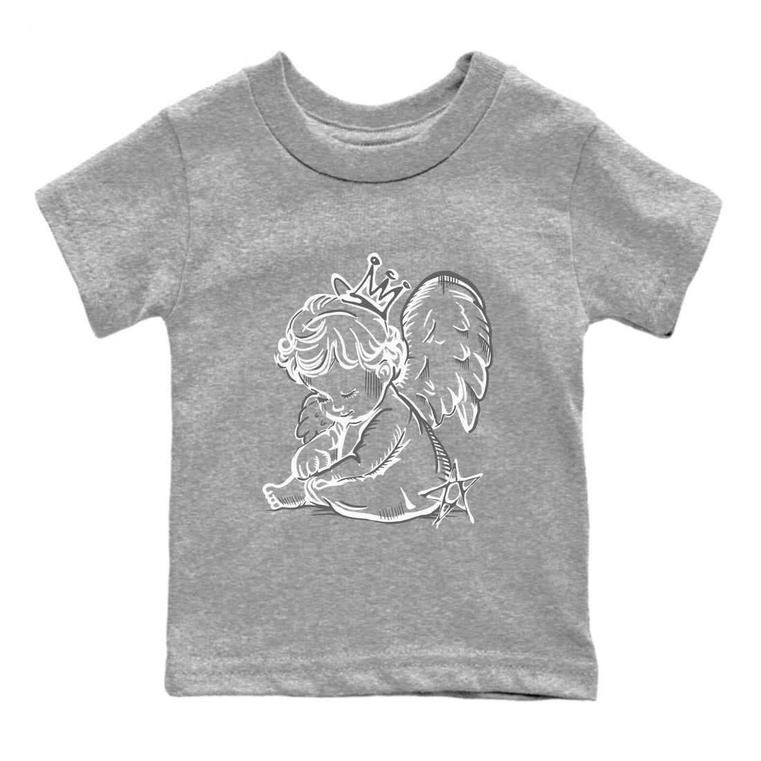 9s Cool Grey shirts to match jordans Neon Angel sneaker match tees Air Jordan 9 Retro Cool Grey match shoes to clothes SNRT Sneaker Tees Youth Baby Heather Grey 2 tee