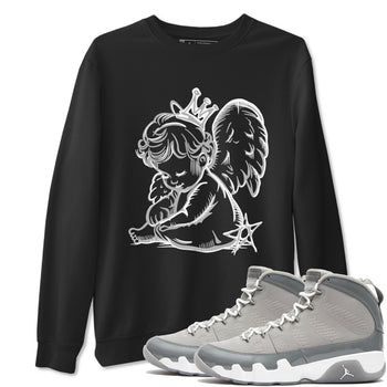 9s Cool Grey shirts to match jordans Neon Angel sneaker match tees Air Jordan 9 Retro Cool Grey match shoes to clothes SNRT Sneaker Tees unisex cotton Black 1 shirts