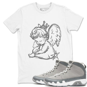 9s Cool Grey shirts to match jordans Neon Angel sneaker match tees Air Jordan 9 Retro Cool Grey match shoes to clothes SNRT Sneaker Tees unisex cotton White 1 shirts