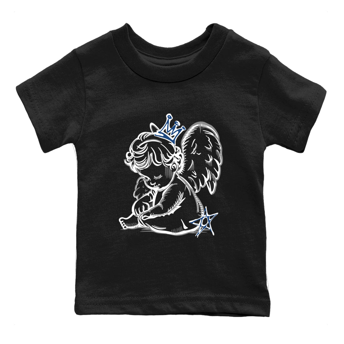 Sneaker match tees – Sneaker Tees To Match Air Jordan 9 Flint Grey Shoes – Neon Angel Kids T-Shirt Black 2