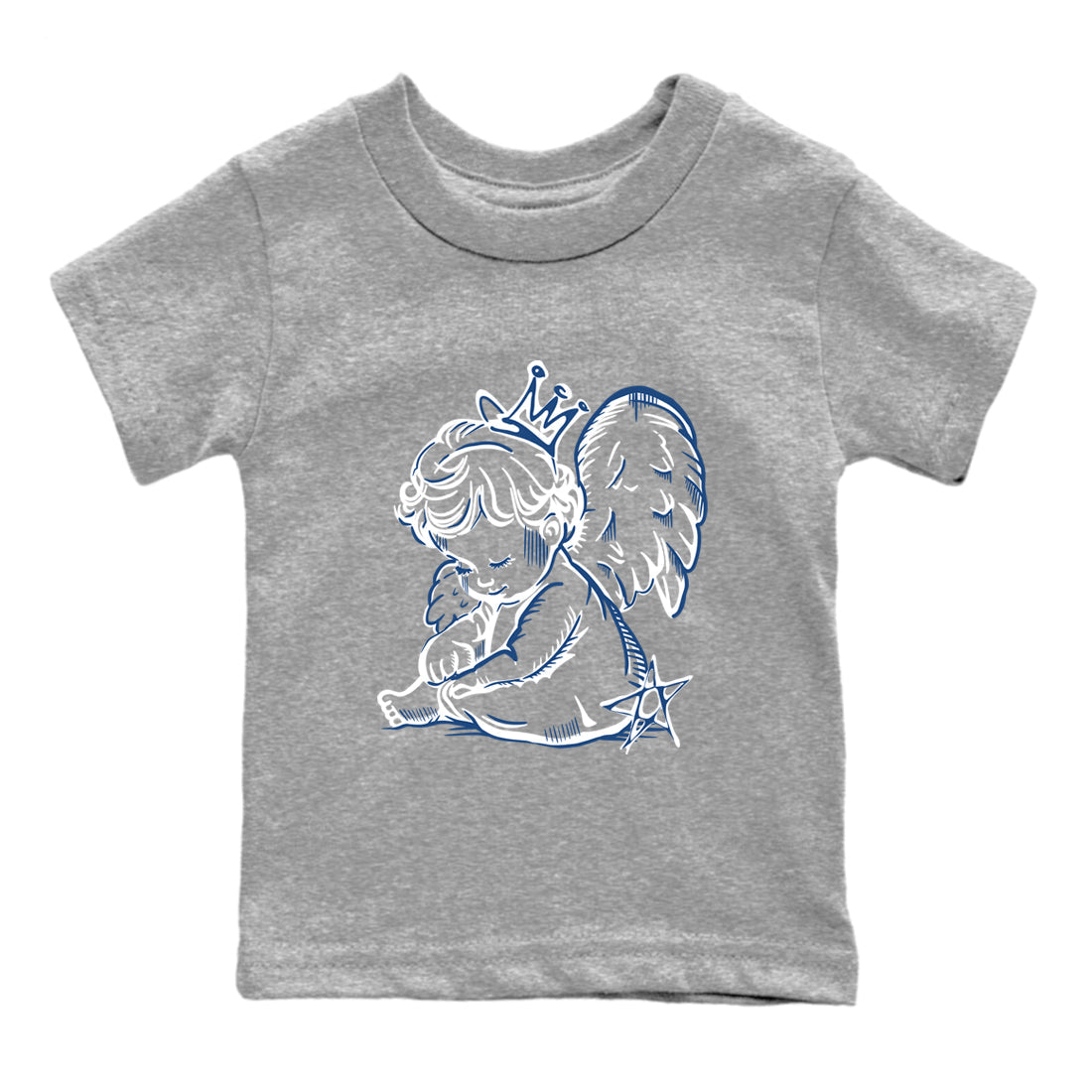 Sneaker match tees – Sneaker Tees To Match Air Jordan 9 Flint Grey Shoes – Neon Angel Kids T-Shirt Heather Grey 2