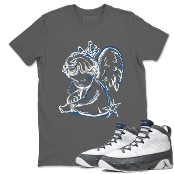 Sneaker match tees – Sneaker Tees To Match Air Jordan 9 Flint Grey Shoes – Neon Angel Tee Cool Grey 1