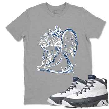 Sneaker match tees – Sneaker Tees To Match Air Jordan 9 Flint Grey Shoes – Neon Angel Tee Heather Grey 1