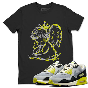 Neon Angel sneaker match t-shirt styled to complete your fit with the Air Max 90 Cyber sneakers, shown in Black 1.
