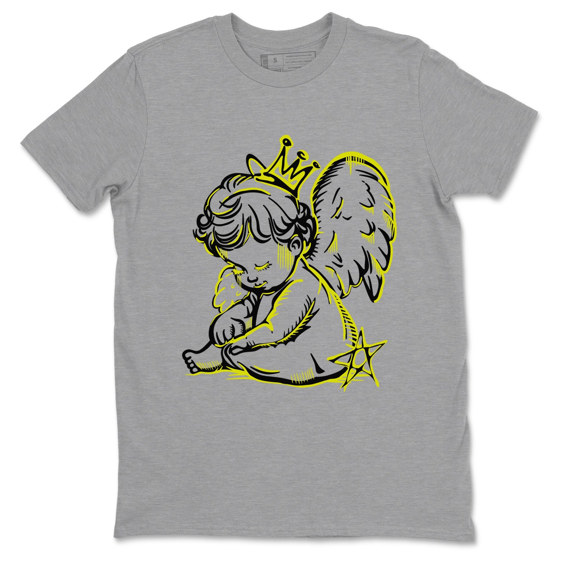 Neon Angel sneaker match t-shirt styled to complete your fit with the Air Max 90 Cyber sneakers, shown in Heather Grey 2.