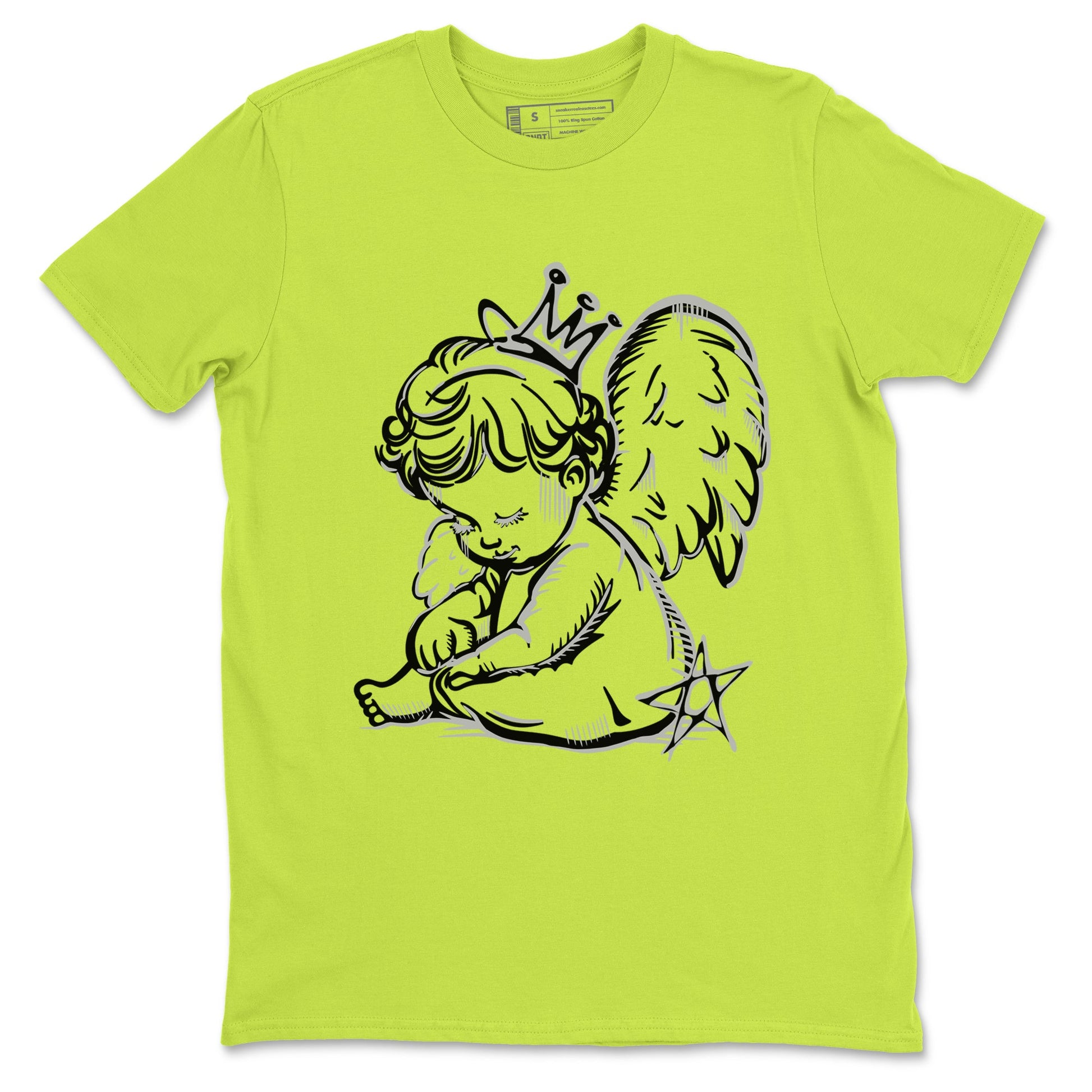 Neon Angel sneaker match t-shirt styled to complete your fit with the Air Max 90 Cyber sneakers, shown in Safety Green 2.