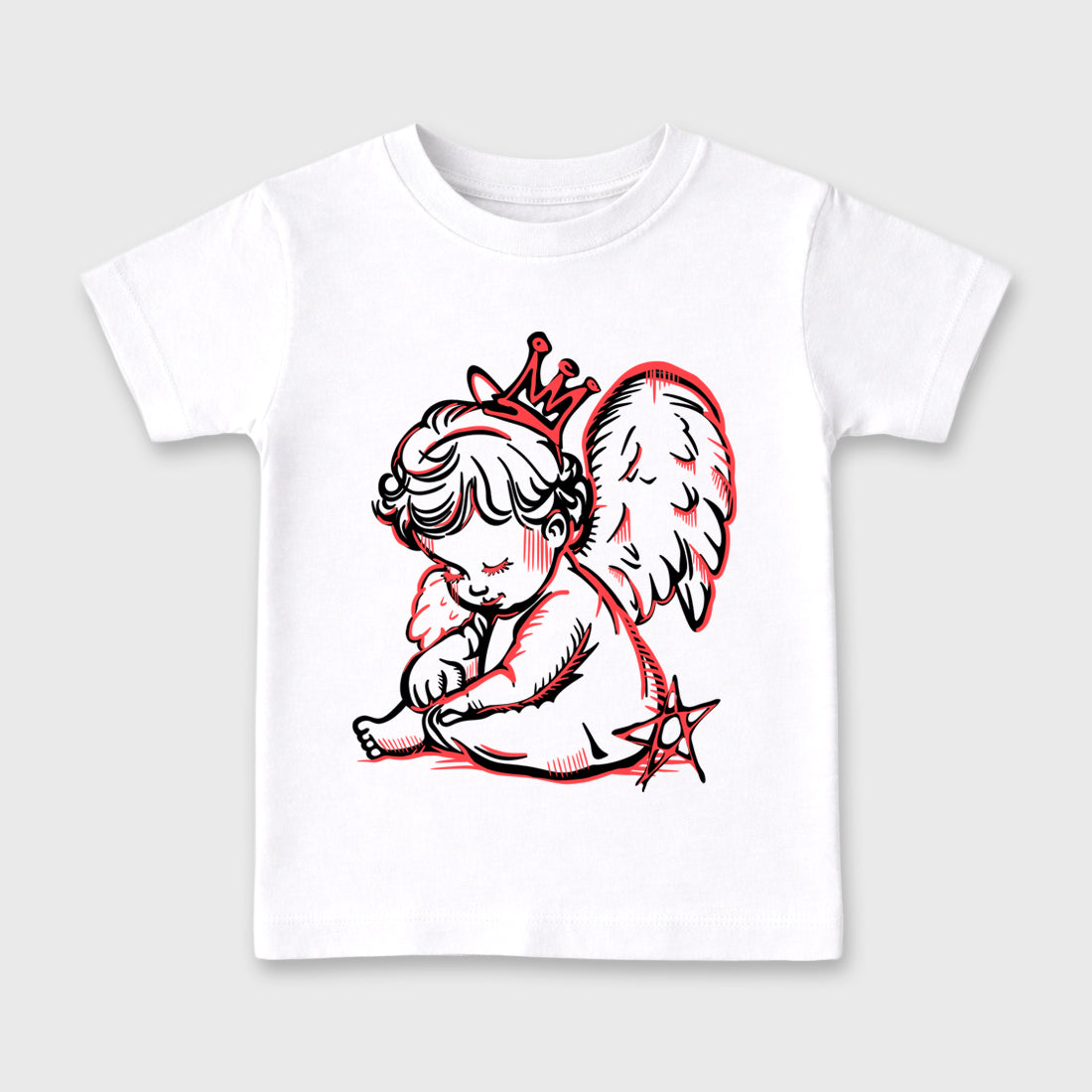 Sneaker match tees – Sneaker Tees To Match Air Max 90 Infrared Shoes – Neon Angel Kids T-Shirt White 2