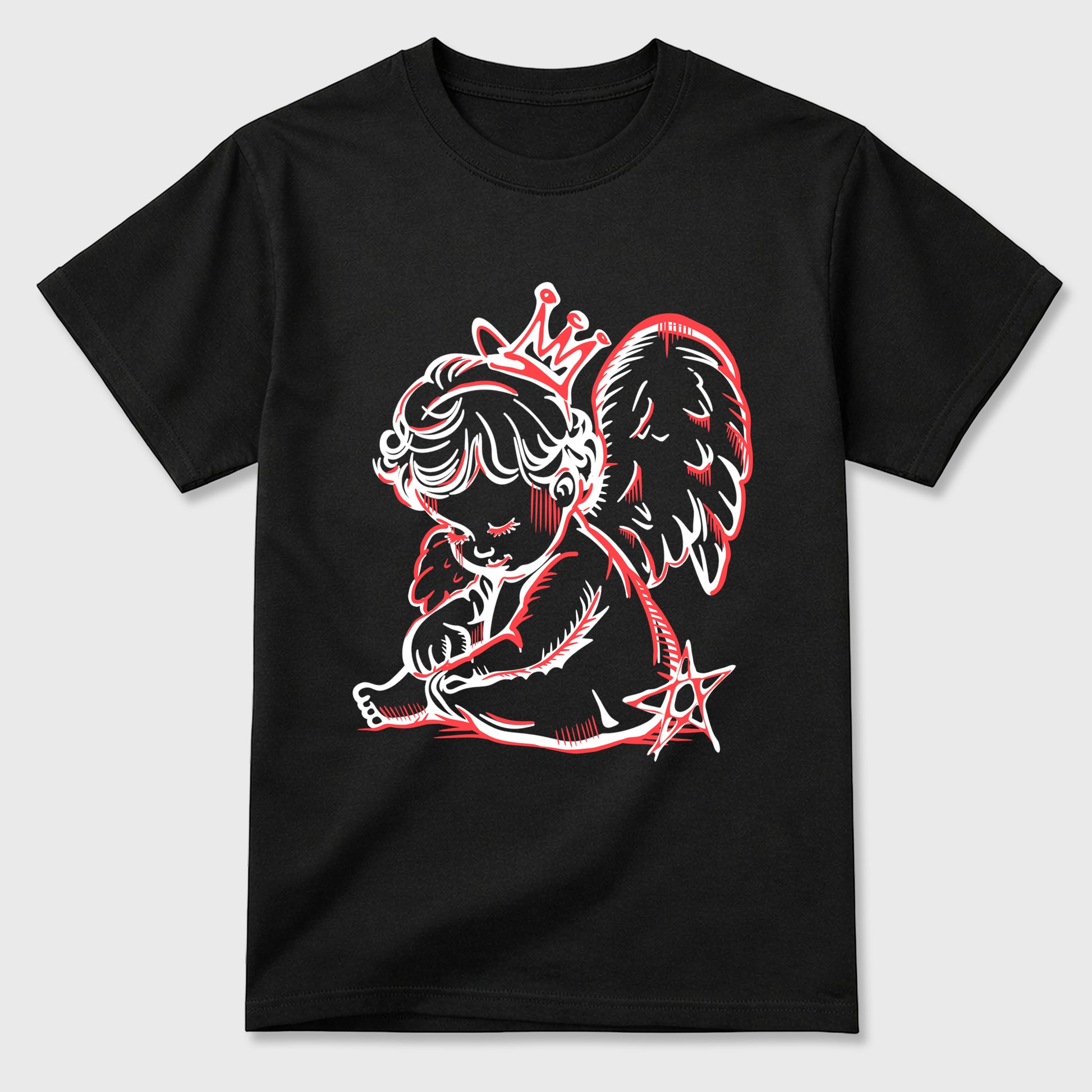 Sneaker match tees – Sneaker Tees To Match Air Max 90 Infrared Shoes – Neon Angel Tee Black 2