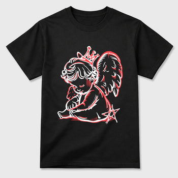 Sneaker match tees – Sneaker Tees To Match Air Max 90 Infrared Shoes – Neon Angel Tee Black 2