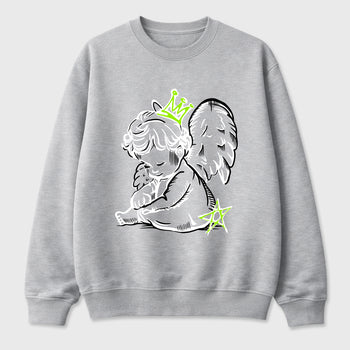 Sneakerfit graphic tee destination – Sneaker Tees To Match Air Max 90 Neon Yellow Sneakers – Neon Angel Tee Heather Grey 2