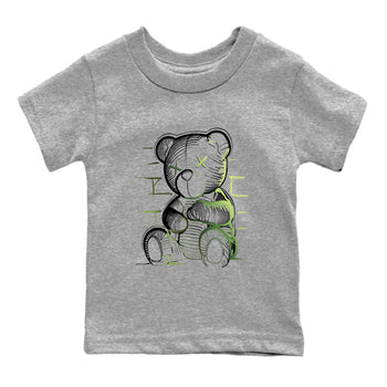Sneaker match tees – Sneaker Tees To Match Air Foamposite One Pine Green Shoes – Neon Bear Kids T-Shirt Heather Grey 2