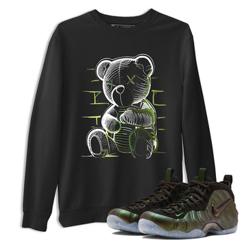 Sneaker match tees – Sneaker Tees To Match Air Foamposite One Pine Green Shoes – Neon Bear Tee Black 1