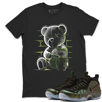 Sneaker match tees – Sneaker Tees To Match Air Foamposite One Pine Green Shoes – Neon Bear Tee Black 1