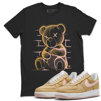 Air Force 1 Low Linen shirts to match jordans Neon Bear sneaker match tees Air Force 1 Linen Graphic Shirts To Match AF1 SNRT Sneaker Tees unisex cotton Black 1 shirts