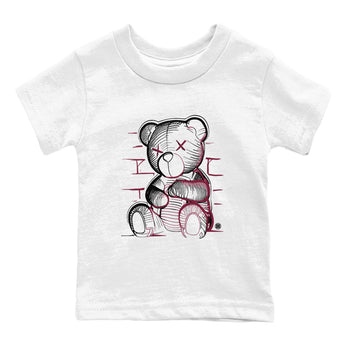 Air Jordan 1 High OG Metallic Burgundy shirts to match jordans Neon Bear sneaker match tees Air Jordan 1 Metallic Burgundy SNRT Sneaker Tees streetwear brand Baby and Youth White 2 cotton tee