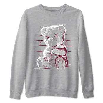 Air Jordan 1 High OG Metallic Burgundy shirts to match jordans Neon Bear sneaker match tees Air Jordan 1 Metallic Burgundy SNRT Sneaker Tees streetwear brand Heather Grey 2 unisex cotton tee