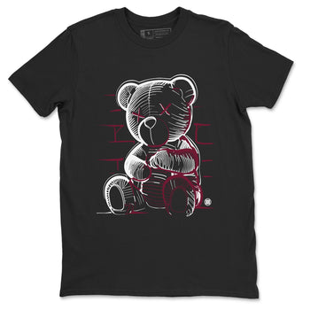 Air Jordan 1 High OG Metallic Burgundy shirts to match jordans Neon Bear sneaker match tees Air Jordan 1 Metallic Burgundy SNRT Sneaker Tees streetwear brand Black 2 unisex cotton tee