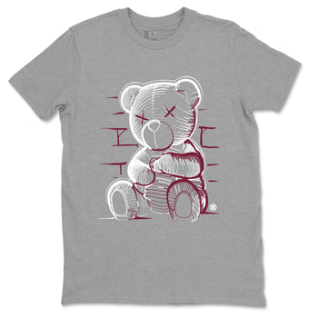 Air Jordan 1 High OG Metallic Burgundy shirts to match jordans Neon Bear sneaker match tees Air Jordan 1 Metallic Burgundy SNRT Sneaker Tees streetwear brand Heather Grey 2 unisex cotton tee