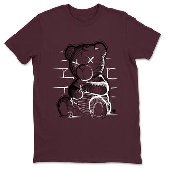 Air Jordan 1 High OG Metallic Burgundy shirts to match jordans Neon Bear sneaker match tees Air Jordan 1 Metallic Burgundy SNRT Sneaker Tees streetwear brand Maroon 2 unisex cotton tee