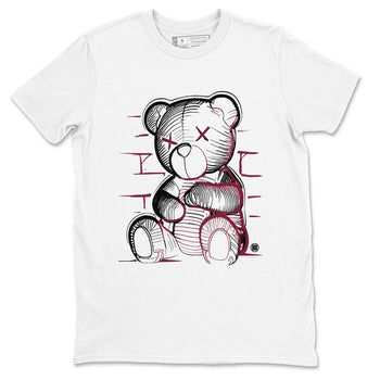 Air Jordan 1 High OG Metallic Burgundy shirts to match jordans Neon Bear sneaker match tees Air Jordan 1 Metallic Burgundy SNRT Sneaker Tees streetwear brand White 2 unisex cotton tee