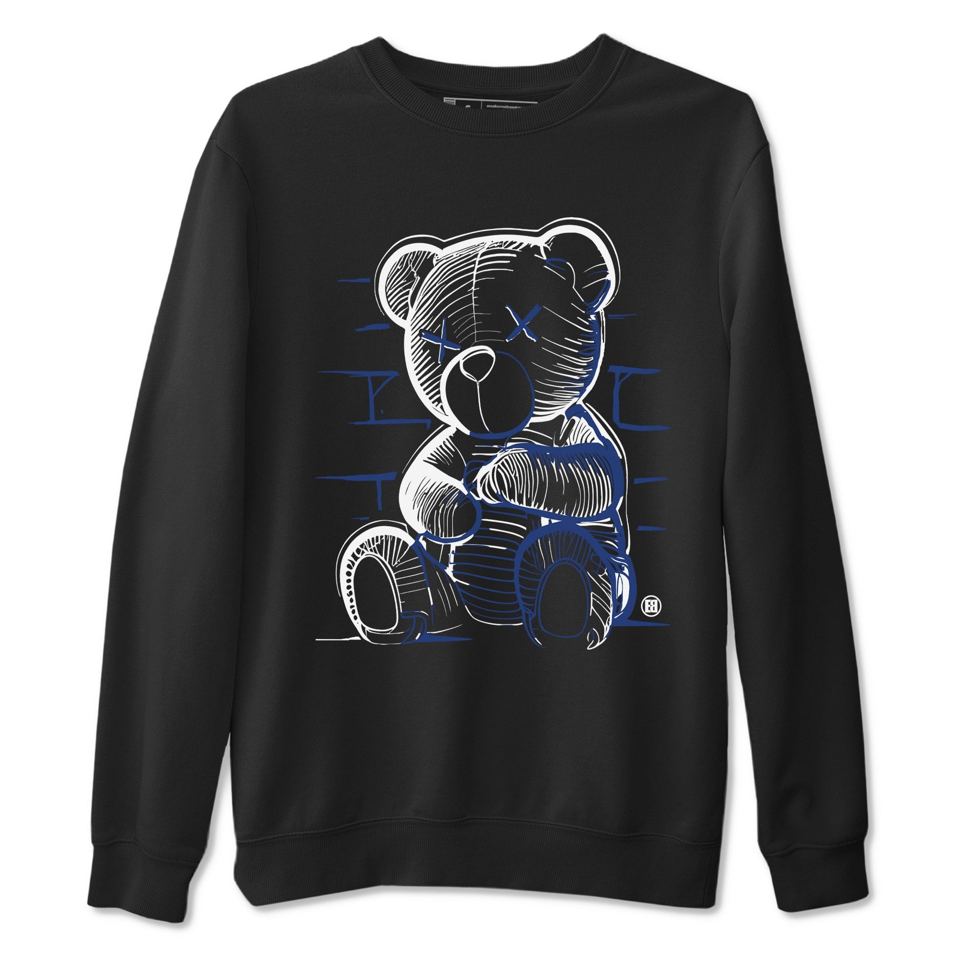 1s Midnight Navy shirts to match jordans Neon Bear sneaker match tees Air Jordan 1 Midnight Navy match shoes to clothes SNRT Sneaker Tees unisex cotton Black 2 shirts
