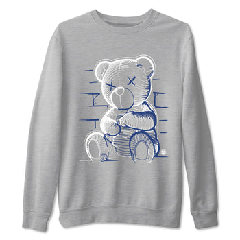 1s Midnight Navy shirts to match jordans Neon Bear sneaker match tees Air Jordan 1 Midnight Navy match shoes to clothes SNRT Sneaker Tees unisex cotton Heather Grey 2 shirts