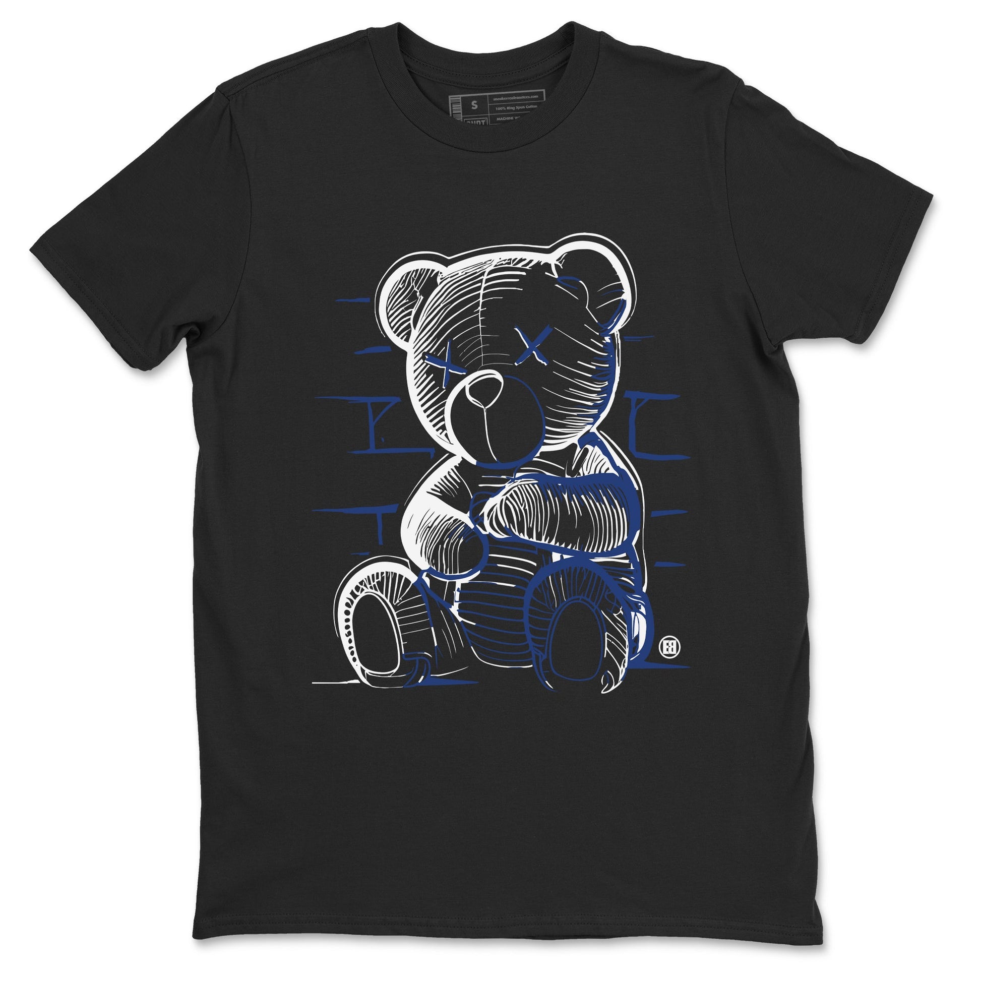 1s Midnight Navy shirts to match jordans Neon Bear sneaker match tees Air Jordan 1 Midnight Navy match shoes to clothes SNRT Sneaker Tees unisex cotton Black 2 shirts