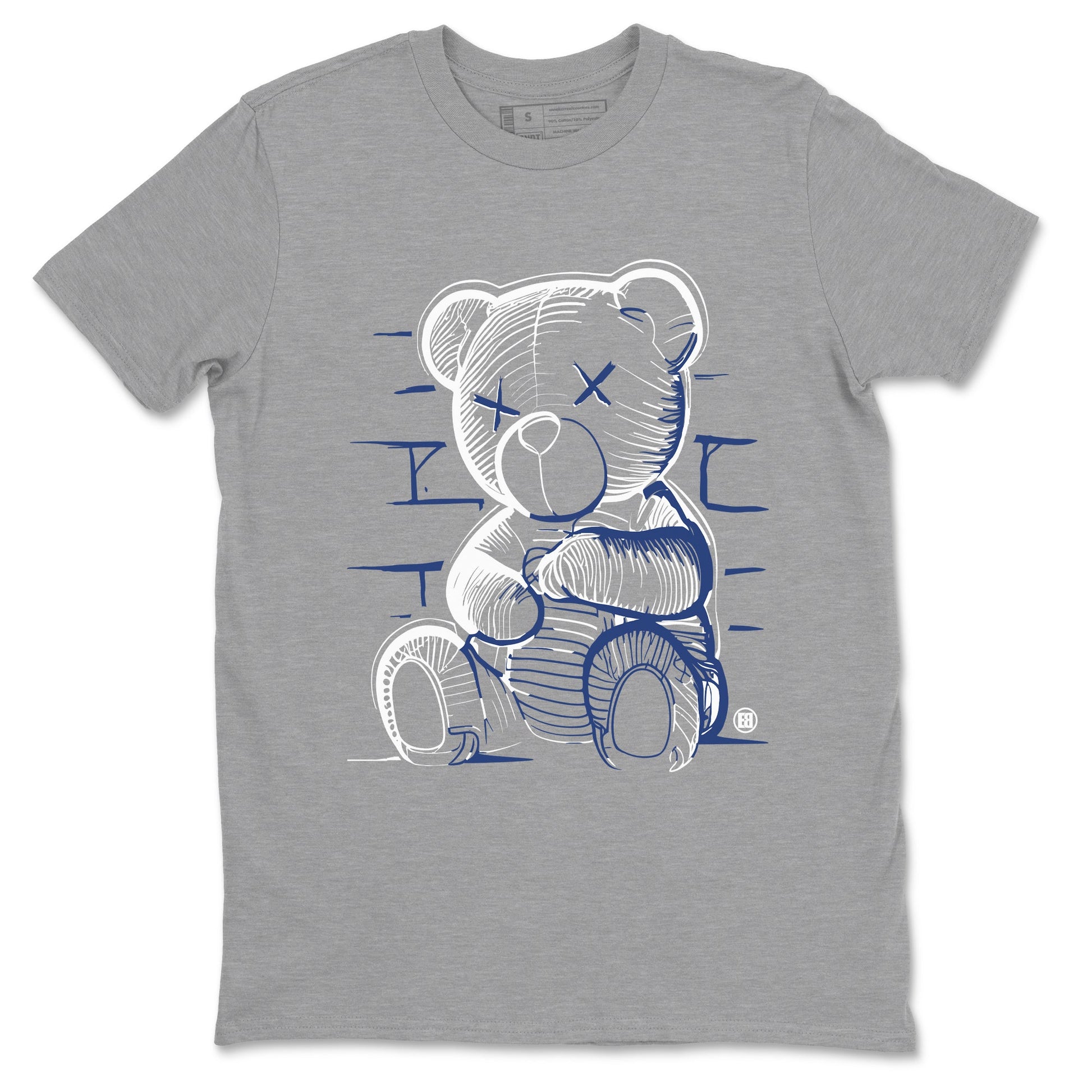 1s Midnight Navy shirts to match jordans Neon Bear sneaker match tees Air Jordan 1 Midnight Navy match shoes to clothes SNRT Sneaker Tees unisex cotton Heather Grey 2 shirts