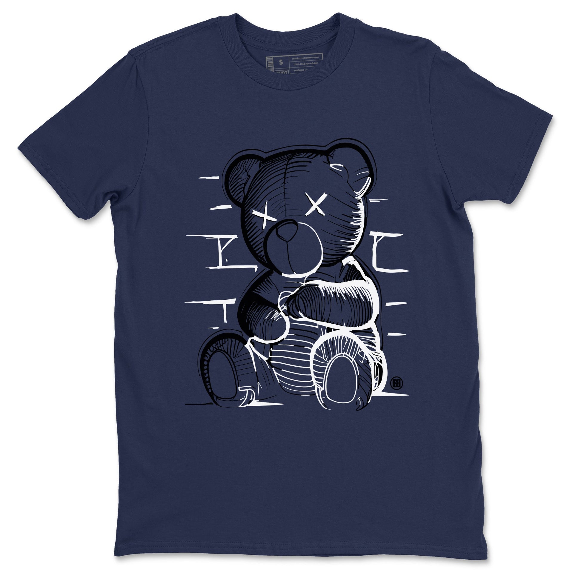 1s Midnight Navy shirts to match jordans Neon Bear sneaker match tees Air Jordan 1 Midnight Navy match shoes to clothes SNRT Sneaker Tees unisex cotton Navy 2 shirts