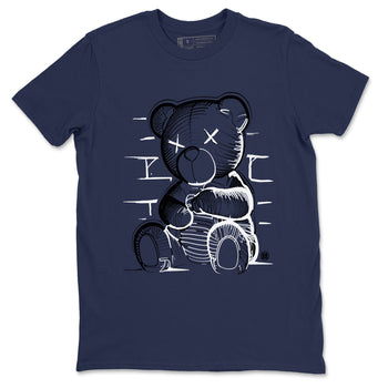 1s Midnight Navy shirts to match jordans Neon Bear sneaker match tees Air Jordan 1 Midnight Navy match shoes to clothes SNRT Sneaker Tees unisex cotton Navy 2 shirts