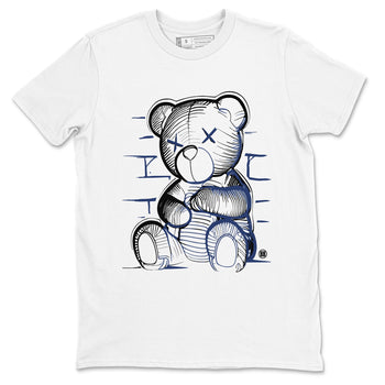 1s Midnight Navy shirts to match jordans Neon Bear sneaker match tees Air Jordan 1 Midnight Navy match shoes to clothes SNRT Sneaker Tees unisex cotton White 2 shirts