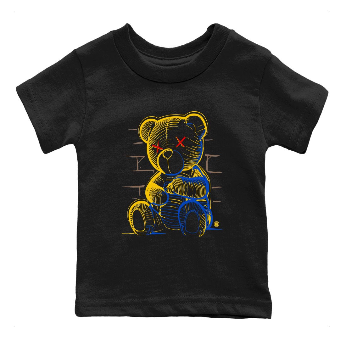 1s Travis Scott Canary shirt to match jordans Neon Bear sneaker tees Air Jordan 1 Travis Scott Canary SNRT sneaker release tees baby toddler Black 2 cotton Shirt