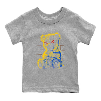 1s Travis Scott Canary shirt to match jordans Neon Bear sneaker tees Air Jordan 1 Travis Scott Canary SNRT sneaker release tees baby toddler Heather Grey 2 cotton Shirt