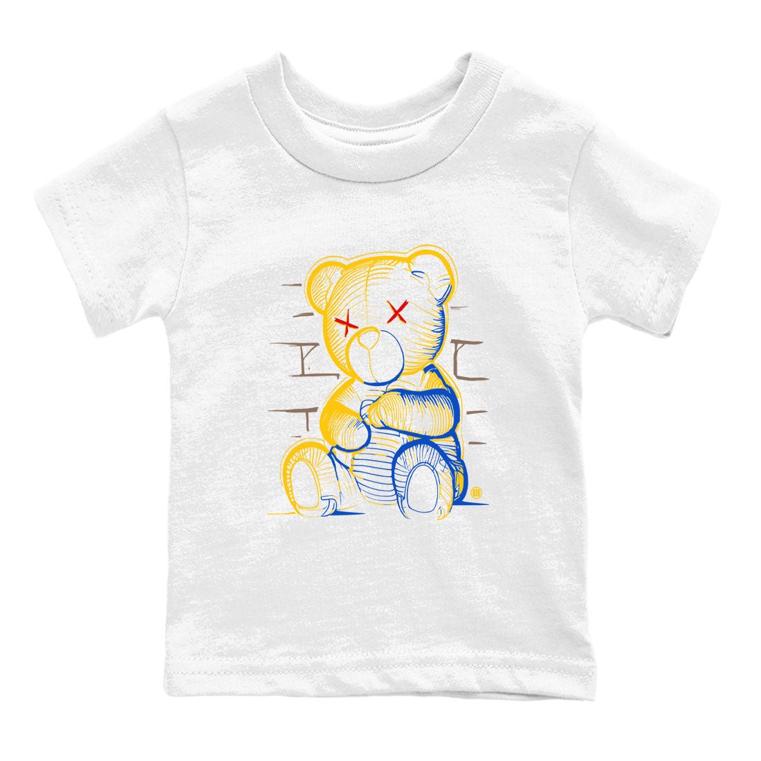 1s Travis Scott Canary shirt to match jordans Neon Bear sneaker tees Air Jordan 1 Travis Scott Canary SNRT sneaker release tees baby toddler White 2 cotton Shirt