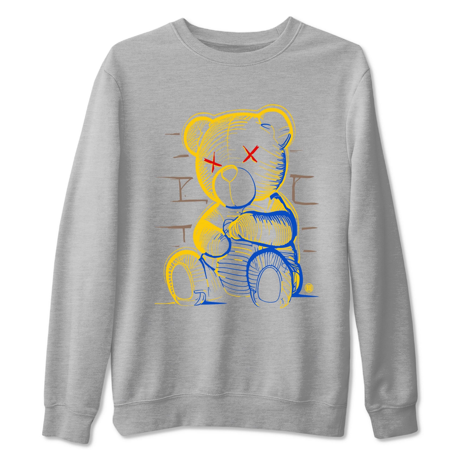 1s Travis Scott Canary shirt to match jordans Neon Bear sneaker tees Air Jordan 1 Travis Scott Canary SNRT Sneaker Release Tees unisex cotton Heather Grey 2 crew neck shirt