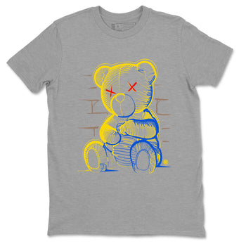 1s Travis Scott Canary shirt to match jordans Neon Bear sneaker tees Air Jordan 1 Travis Scott Canary SNRT Sneaker Release Tees unisex cotton Heather Grey 2 crew neck shirt