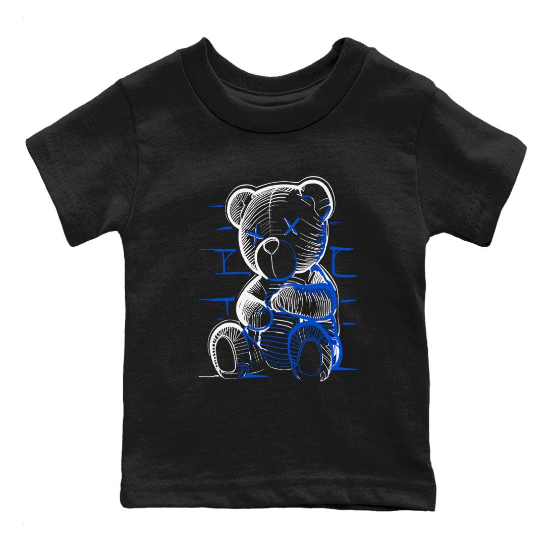 11s Black and Varsity Royal shirt to match jordans Neon Bear sneaker tees AJ11 Black and Varsity Royal SNRT sneaker release tees baby toddler Black 2 cotton Shirt