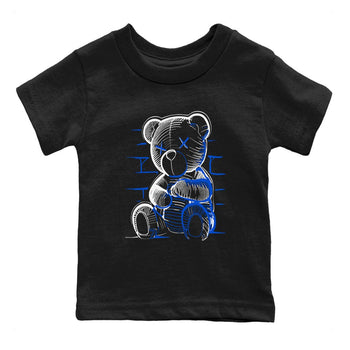 11s Black and Varsity Royal shirt to match jordans Neon Bear sneaker tees AJ11 Black and Varsity Royal SNRT sneaker release tees baby toddler Black 2 cotton Shirt