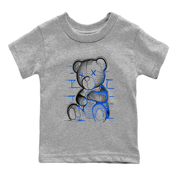 11s Black and Varsity Royal shirt to match jordans Neon Bear sneaker tees AJ11 Black and Varsity Royal SNRT sneaker release tees baby toddler Heather Grey 2 cotton Shirt