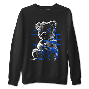 11s Black and Varsity Royal shirt to match jordans Neon Bear sneaker tees AJ11 Black and Varsity Royal SNRT sneaker Release Tees unisex cotton Black 2 crew neck shirt