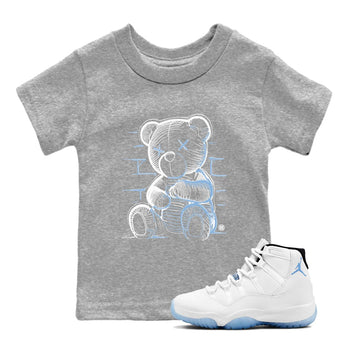 11 Legend Blue Shirts To Match Jordans Neon Bear Sneaker Shirts Air Jordan 11 Legend Blue SNRT Sneaker Release Tees Baby Youth Toddler Heather Grey 1 crew neck shirts